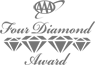 The image shows a logo with the text "Four Diamond Award" and four diamond shapes in the design.