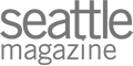 The image features the logo of "Seattle Magazine" in a simple, modern font with a gray color scheme.
